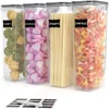 Pasta Containers, 4 Pk 2.8L Airtight Food Storage Containers, Spaghetti Containers for Pantry Organization and Storage, Kitchen 2