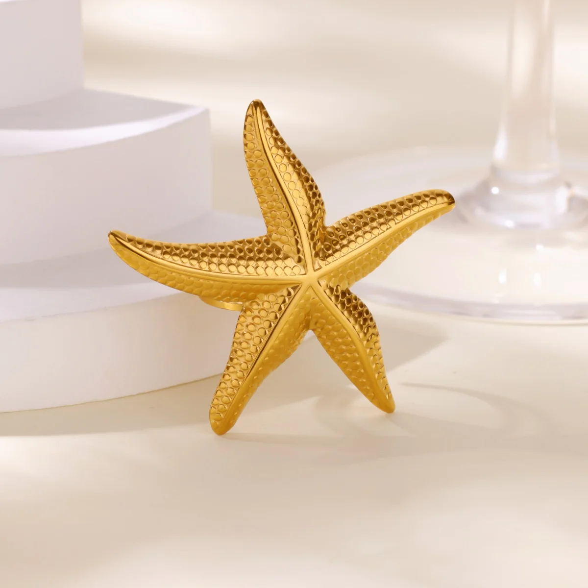 Large Starfish Open Rings For Women