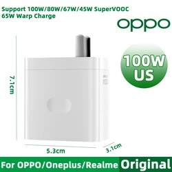 OPPO Supervooc Original 100W/80W Fast Charging Power Adapter (EU/US) - 100w US charger (Only charger)