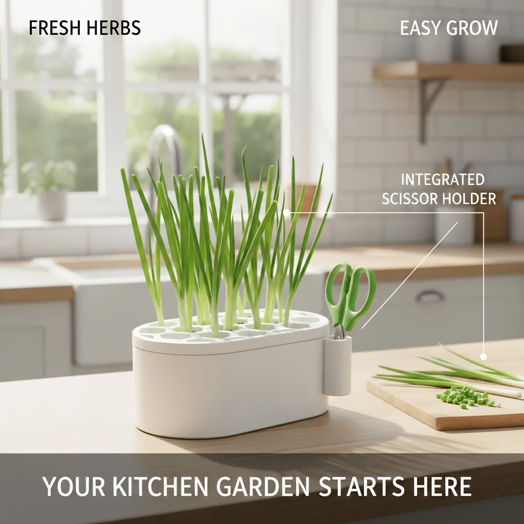 3D Printed Multifunctional Hydroponic Pot for Scallions And Garlic