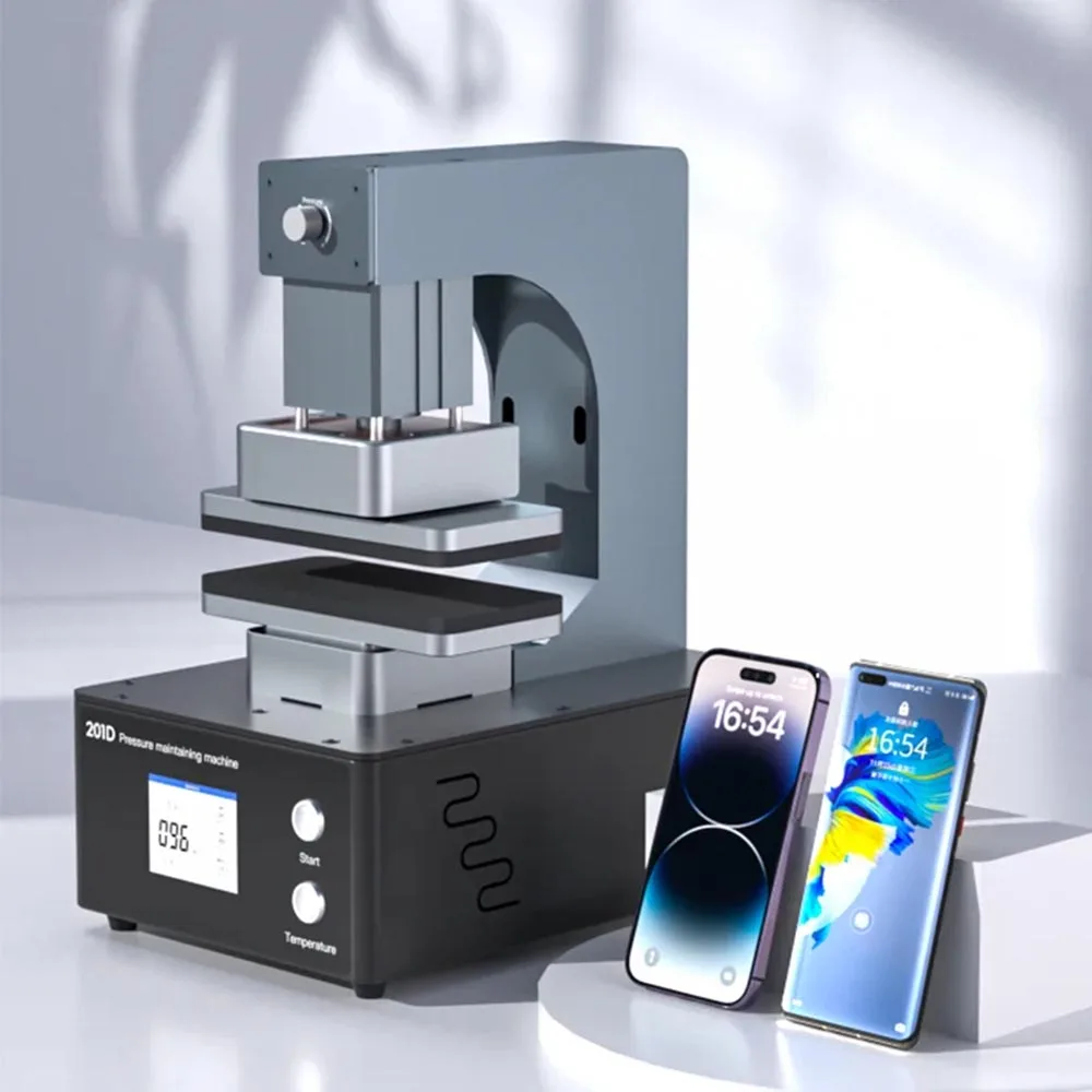 TBK-201D 500W Mobile Phone Heating Pressure Repair Machine For Curved Straight Screens Back Cover Middle Frame Bracket Fix Too