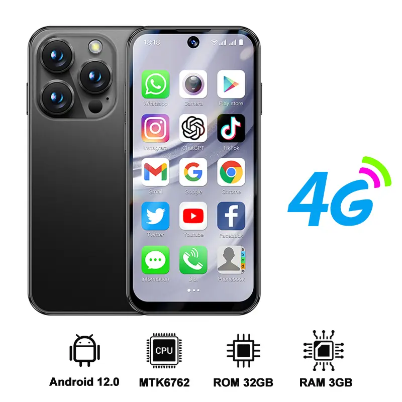 SERVO 19PRO 4G Network Mini Smartphone Android12 OS RAM 6GB ROM 128GB Play Store GPS OTG 3.88" Display 2 SIM Pocket Smart Phones - Image 11