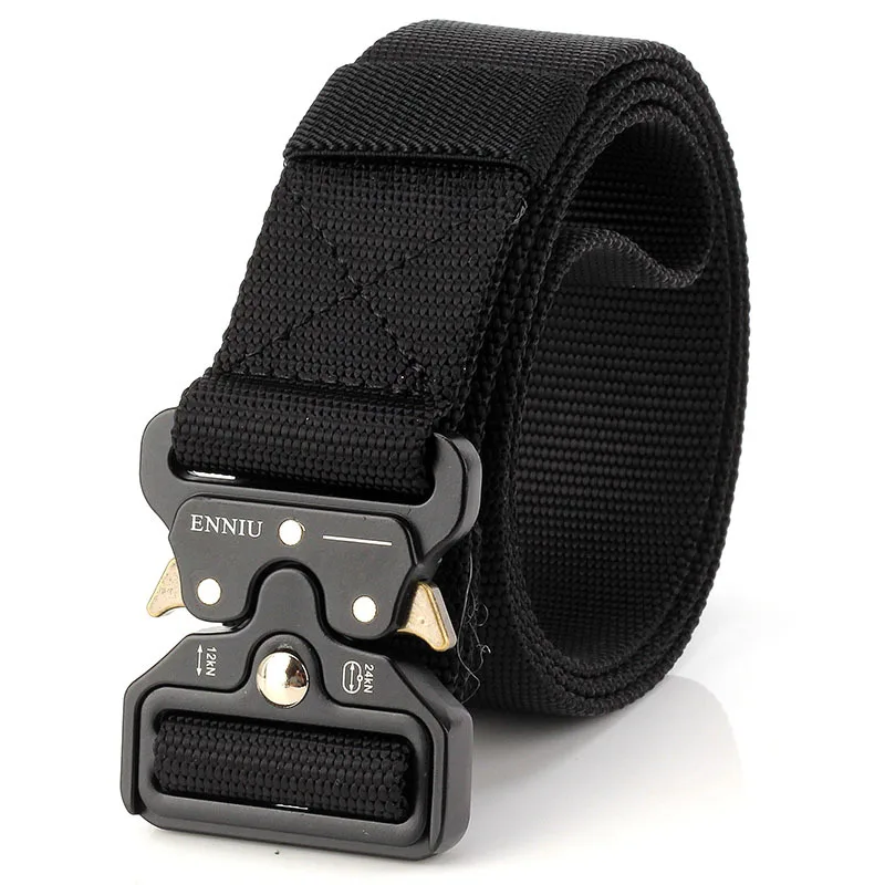 Tactical Belt Men Metal Buckle Military Hiking Rigger Nylon Web Work Belt With Heavy Duty Quick Release Buckle Waist Accessories hot sale tactical belt for men military hiking rigger 1 5 nylon web work adjustable belt with heavy duty quick release buckle