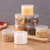 Multifunctional 350ml Food Spices Container Plastic Round Food Preservation Tank Refillable with Lid Candy Jewelry Jars Nuts 4