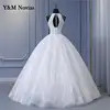 Y&m Novias Real Photo Vintage Lace Beaded Wedding Dresses Halter Neck Bridal Dress Sexy Cheap Wedding Gowns Sweetheart Princess 2