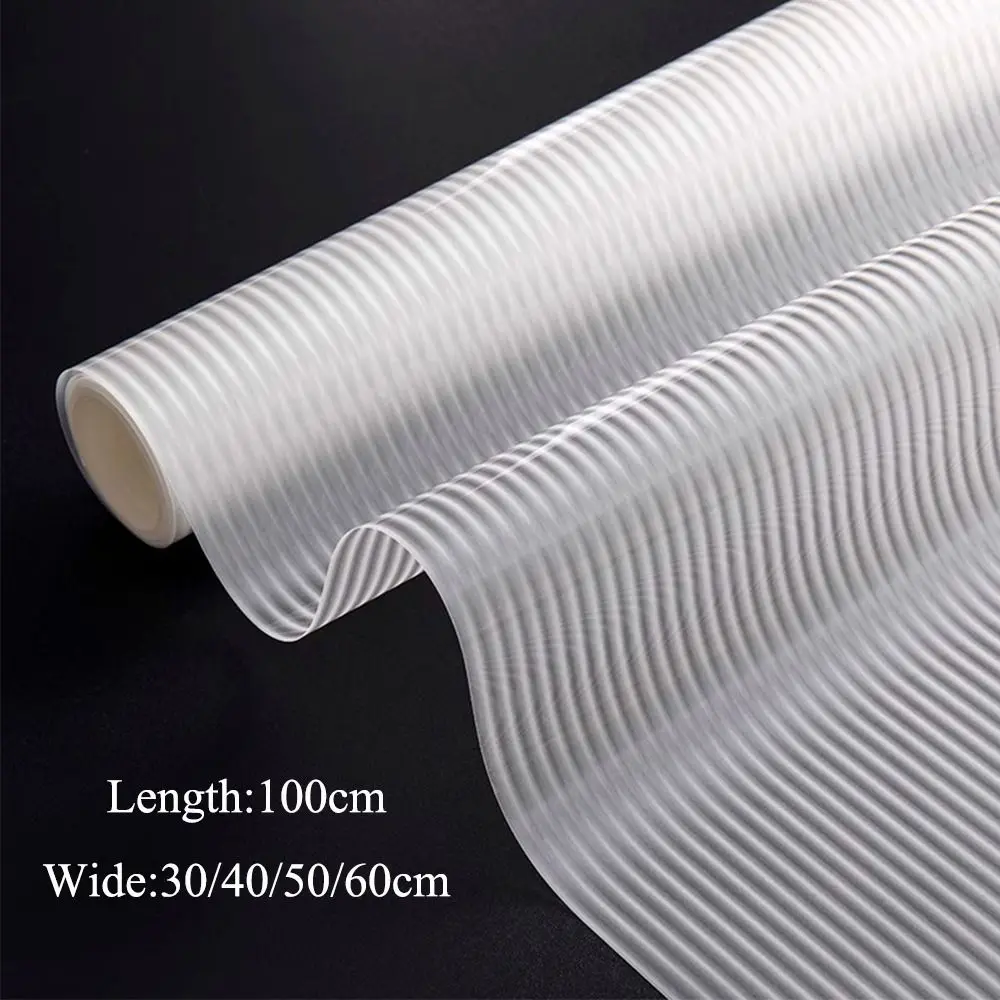 Reeded Glass Window Privacy Film Anti-peep Opaque UV Protection Static Stripe Decorative Window Film Shading Glass Frosted