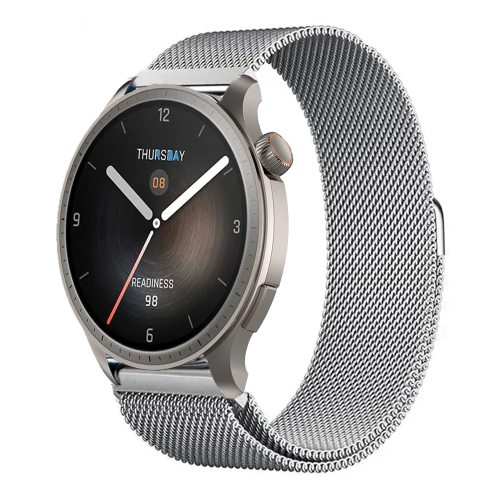 Milanese Stainless Steel Smartwatch Strap - Adjustable Mesh Wristband