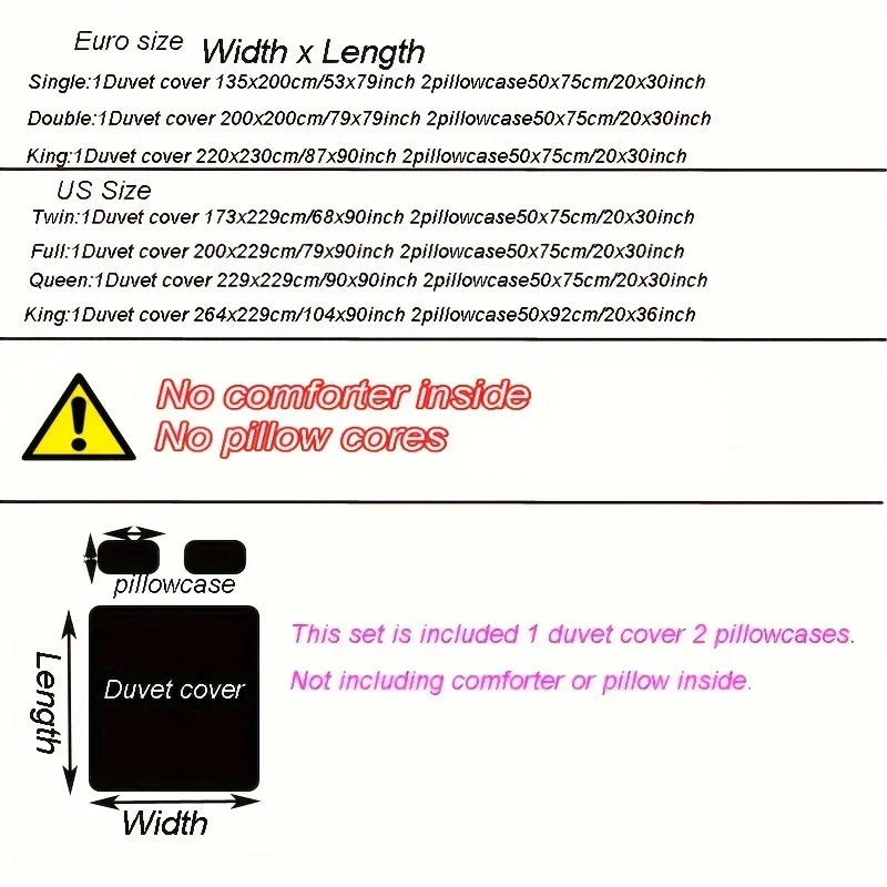 3Pcs Bohemian Style Duvet Cover Set, Soft Comfortable Breathable Bedding with Pillowcases for Bedroom Guest Room Decor