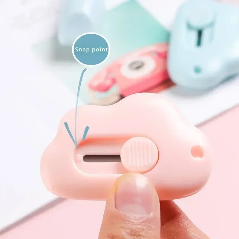 Mini Cloud Kawaii Utility Knife Portable Unpack Express Paper Cutter Student School Office Stationery Cutting Supplies - 2