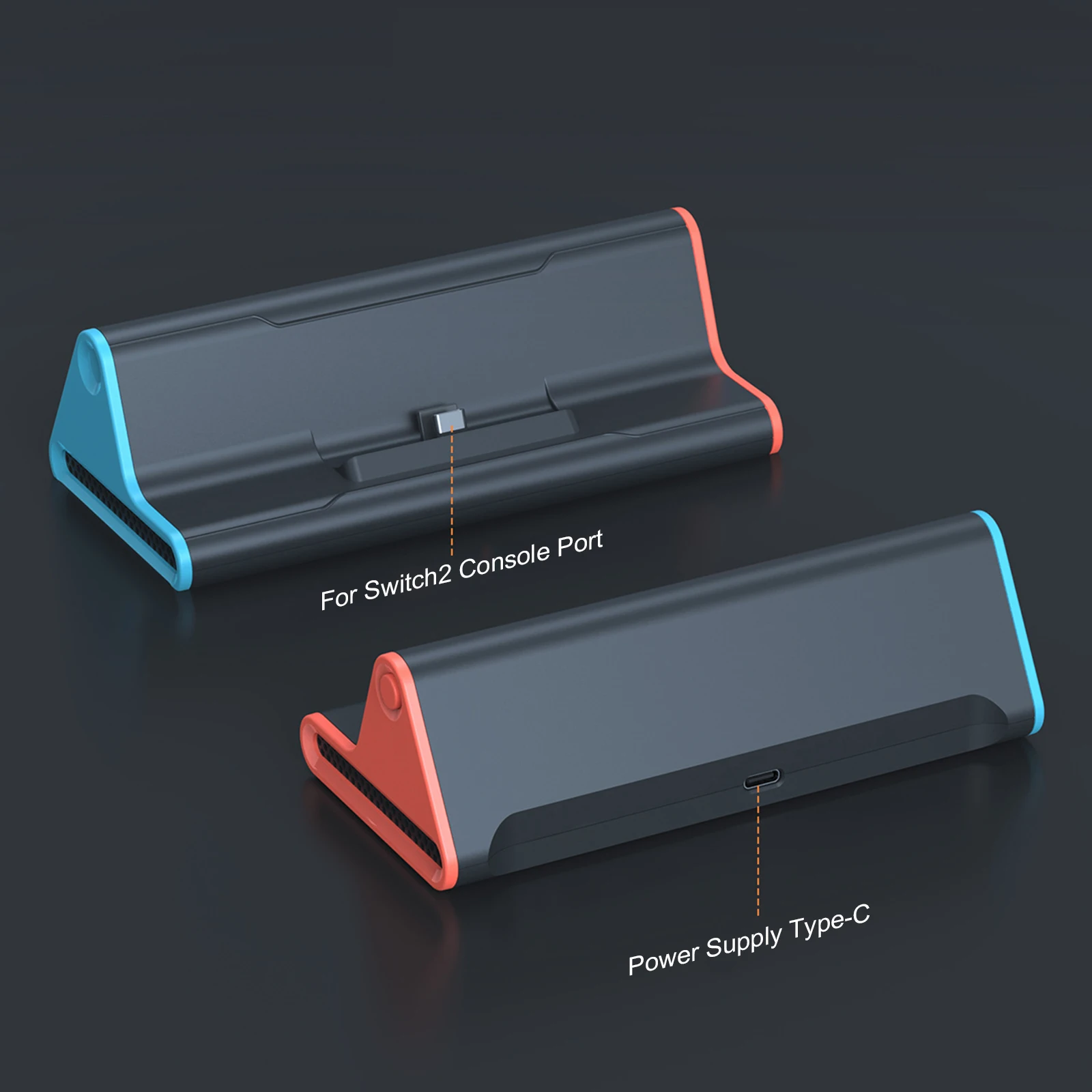 Gaming Console Charging Stand with Type C Port Console Fast Charging Dock for Nintendo for Switch 2 Game Accessories