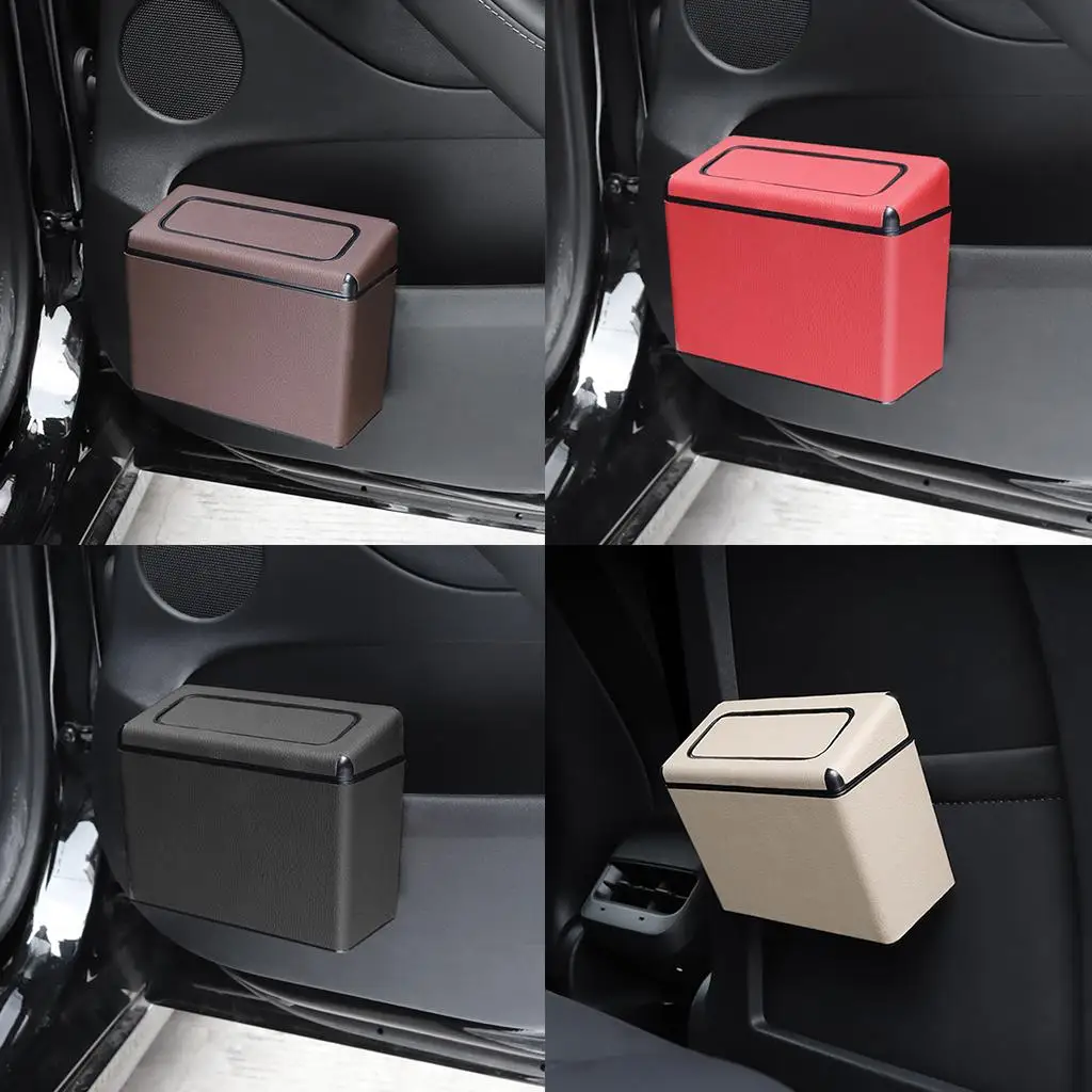 Car Trash Can Car Accessories Small Garbage Can for Auto Home Office