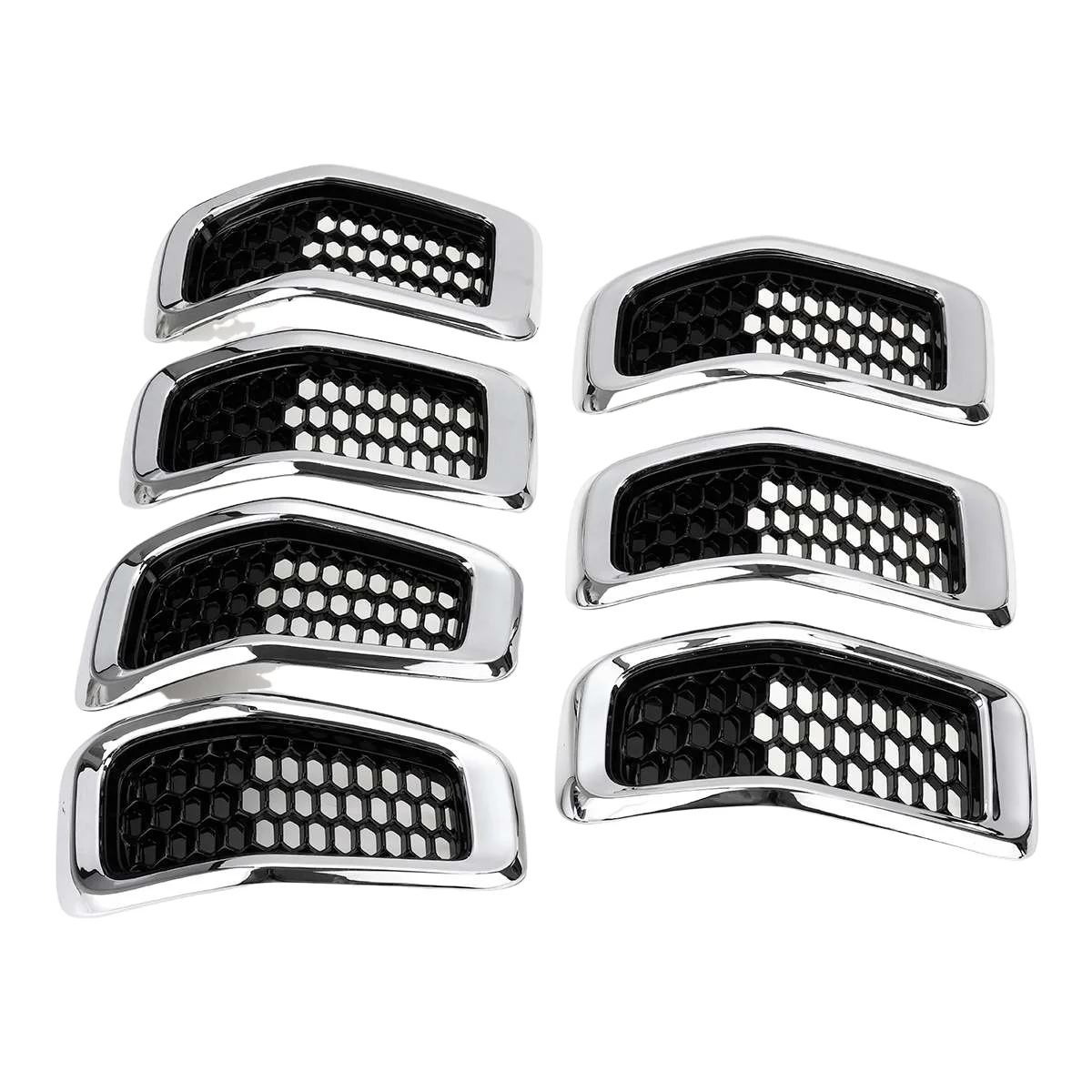 

Car Front Bumper Insert Mesh Grille Decoration Cover Front Radiator Inlet Grill Trim Cover for Jeep Cherokee 2014-2018