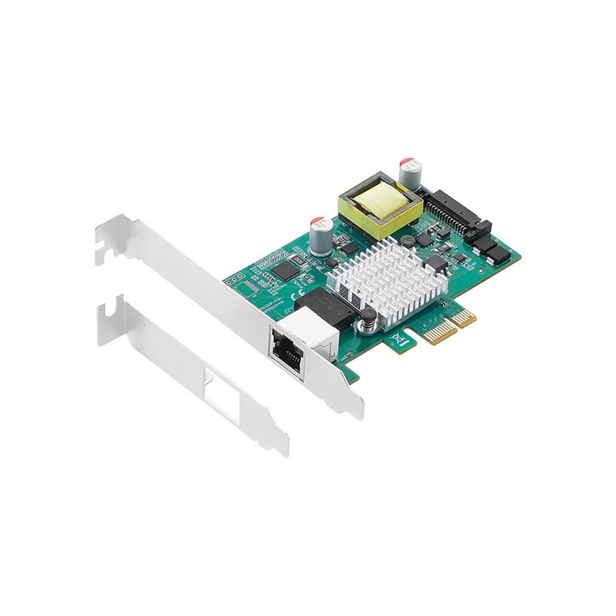 

PCIE to 2.5G POE Gigabit Card Single Port RJ45 Gigabit PCIe X1 PoE+ Ethernet Network Card Frame 802.3At I225 Chip