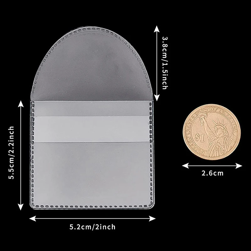 20Pcs Single Pocket Coin Sleeves Collector Individual Transparent Coin Sleeve Plastic Sleeves Holder Small Plastic Holder coin storage album