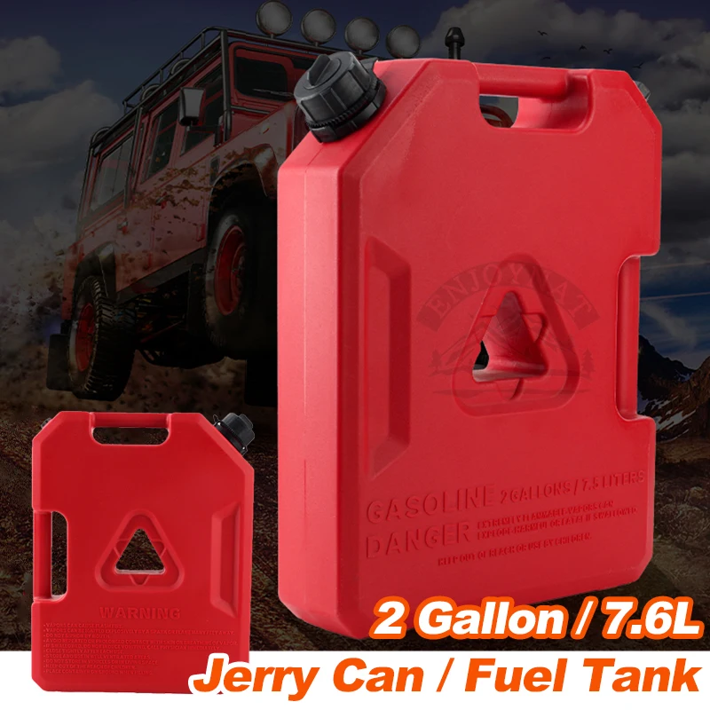 

7.6L Petrol Jerry Cans Plastic Motorcycle Gasoline Fuel Tank Mount Lock 2 Gallon Camping Can Petrol Camping Gas Can Water can