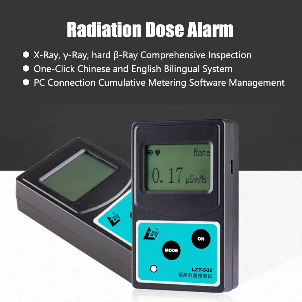휴대용 핵 방사선 검출기 가이거 카운터 요오드 131 반사 로니지 X 선 선량계 방사선 Geigercounter