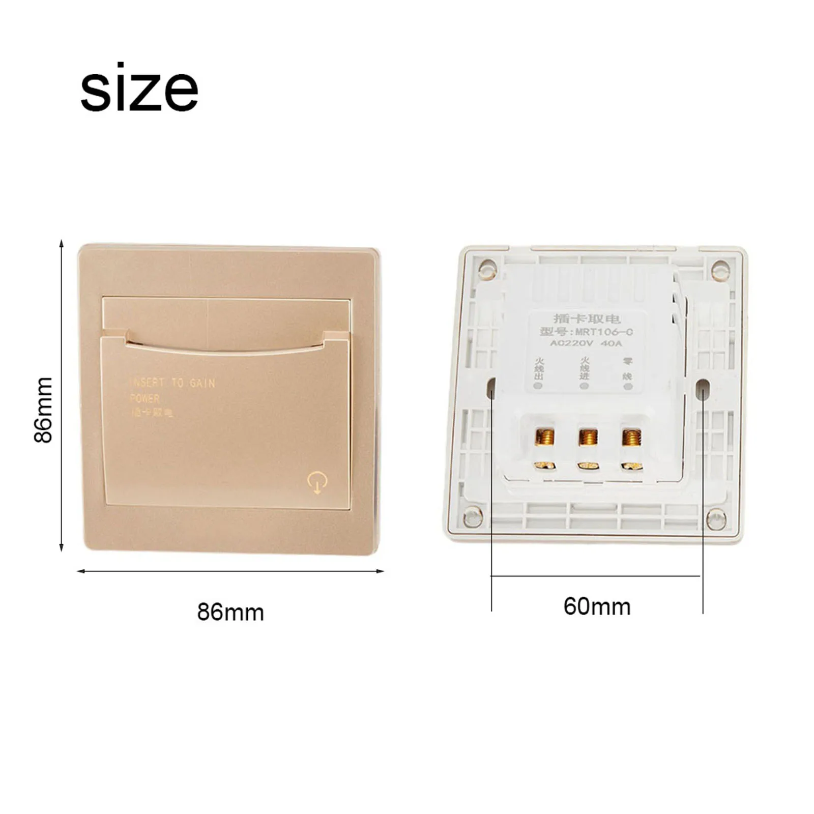 Description Picture 6 of itemElectric Power Card Switch Flame Retardant Business ID Indoor Socket Villa Insert Power-off Function AC 100-250V