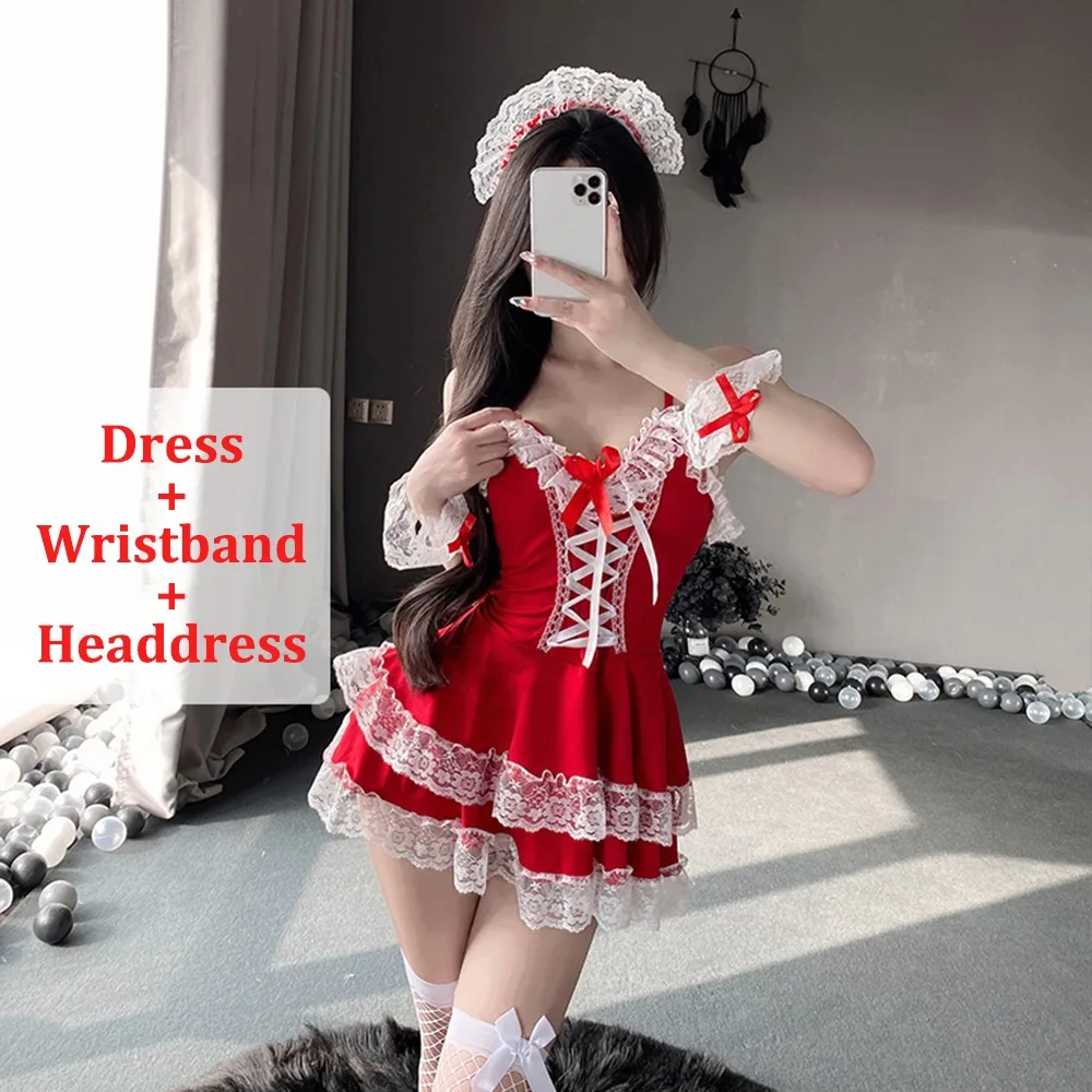 Fashion Red Velvet Christmas Dress Costume Xmas Carnival Party Santa Claus Coat Favor Cosplay Costumes for Women