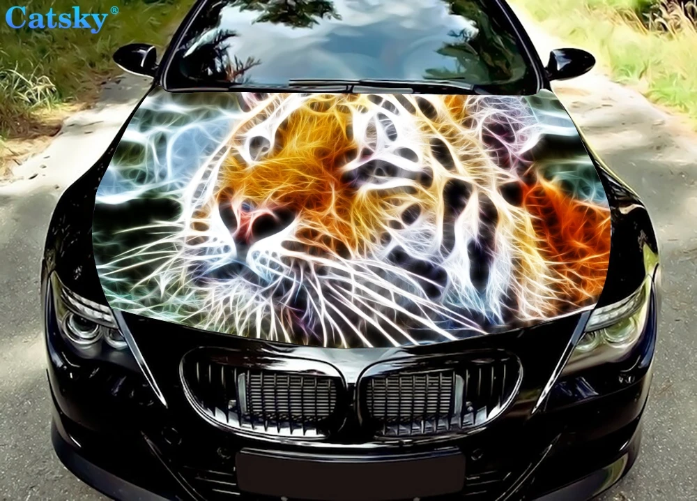 Tiger Auto Motorhaube Aufkleber, Tier Auto Motorhaube Dekoration, Haube  Aufkleber Schutz, lustige Vinyl Auto Aufkleber, Auto Film für Geländewagen,  Auto Aufkleber - AliExpress