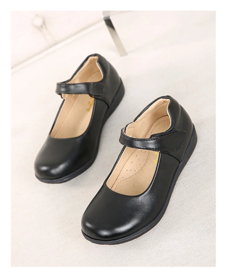 Wednesday Shoes Cosplay Baby Girl Lmitation Leather Adams Shoes New Black Children Cosplay Princess 2-16 Years leather shoes girls shoes