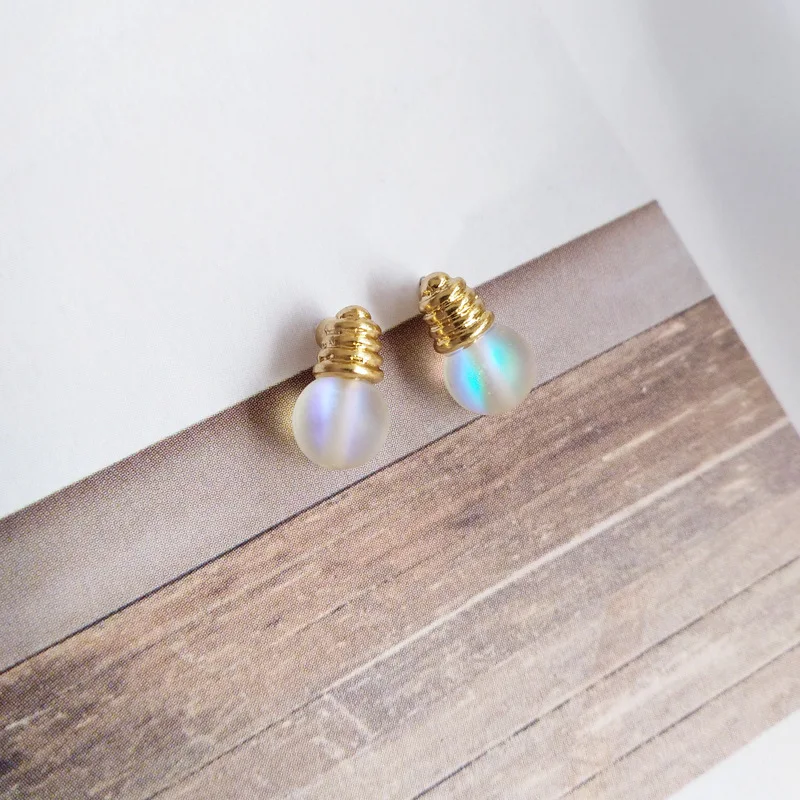 

1 Pair New Earrings Fun Small Light Bulb Earrings Girls' Jewelry Wedding Birthday Festive Party Guest Gift