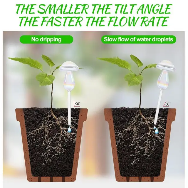 Automatikus Növényi Öntözők Izzók Ön Öntözés Gömbök Üveggomba Alakú Vízkészítő Vízkészlet Csepegtető Öntözőrendszer - Image 3