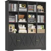 Bookshelf and Bookcase, Double Wide Bookshelfs with 4 Doors,  Kids Bookshelfs with Storage Large Open Bookshelf Kids Book Shelf 2
