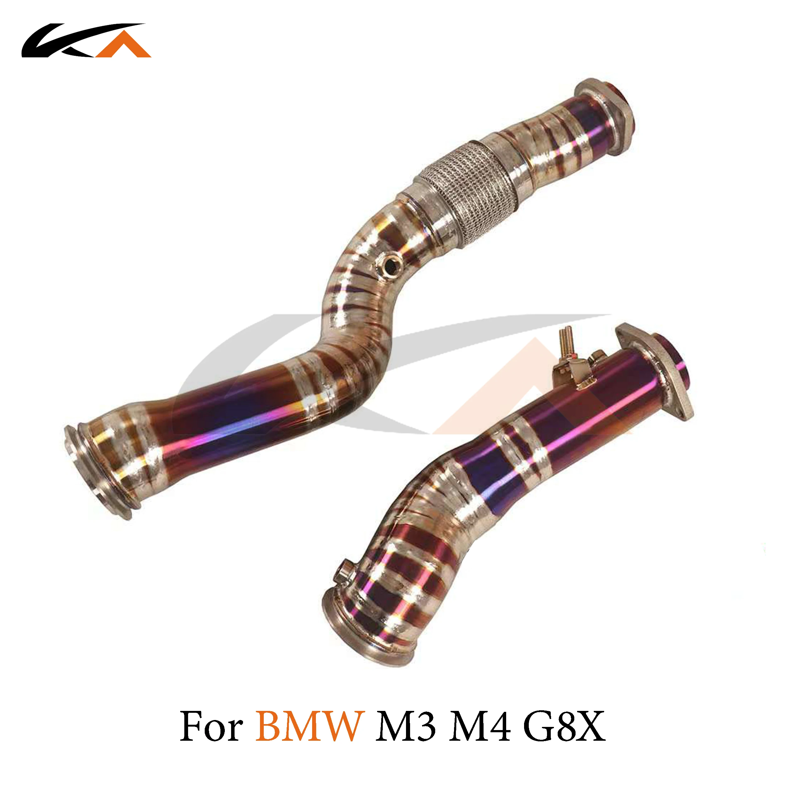 KA 튜닝 다운파이프 배기 티타늄 합금 헤더, BMW M3 M4 G8X 3.0T 퍼포먼스 자동차 부품 스트레이트 파이프