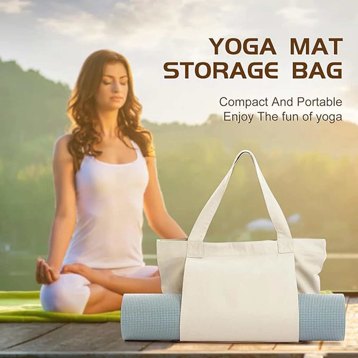 Outdoor exercise yoga mat storage bag Large capacity fitness yoga mat storage bag Portable fitness