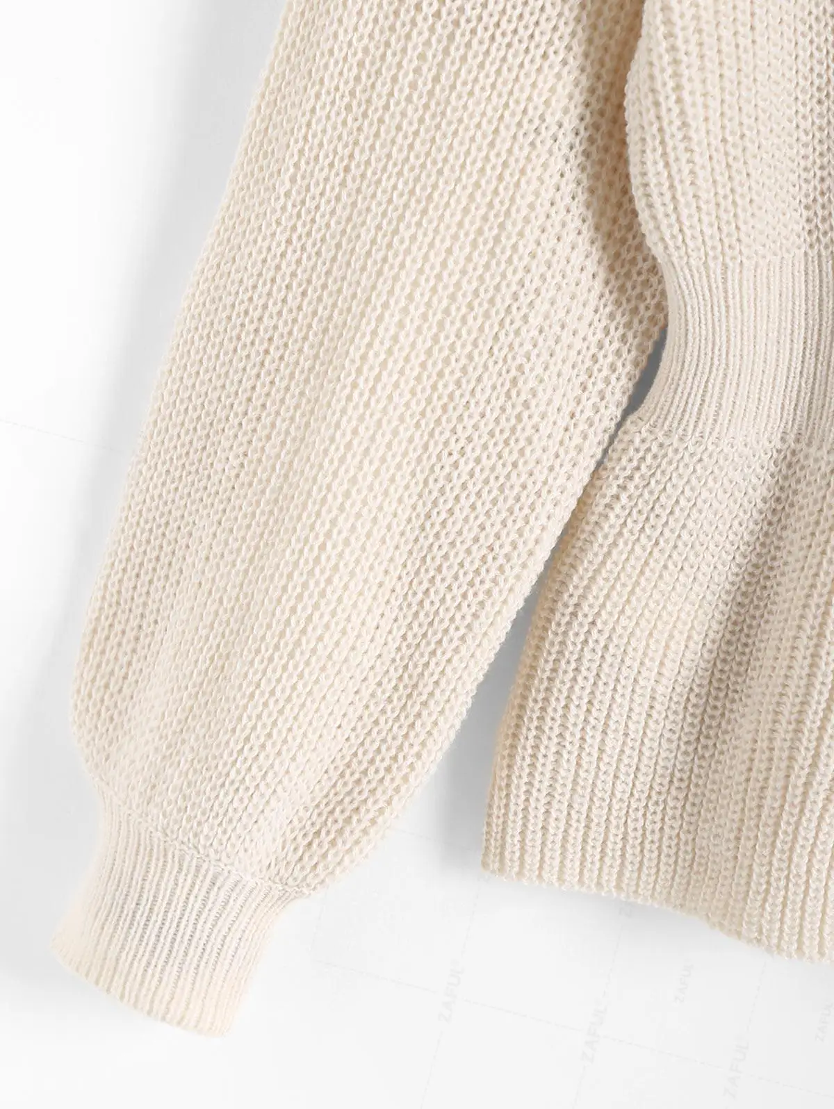 ZAFUL Women's Daily Elegant V-notch Drop Shoulder Peplum Winter Regular Drop Shoulder Sweater 6