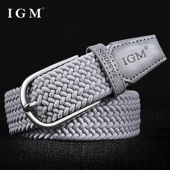 Cintura da uomo in tela intrecciata con cintura elastica elastica arbitraria studente maschio giovane uomo cento cuciture fibbia in vita marea 1