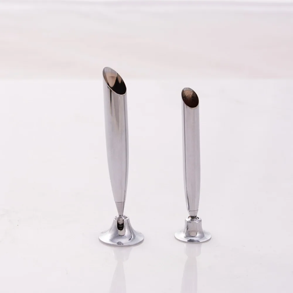 Pen Holder Rotating Gel Pen Holder Metal Stand Fixed Gold/Silver Table Pen Rack Base for Bank Hotel Counter Signature