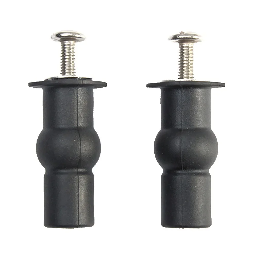 Toilet Seat Accessories Toilet Hinge Replacement Toilet Tank Fixing Kit 2pcs Black Fixing Nut Expansion Screw Screw Hinge With Thread Rubber Sleeve Stainless Steel Toilet Seat Top Universal Household