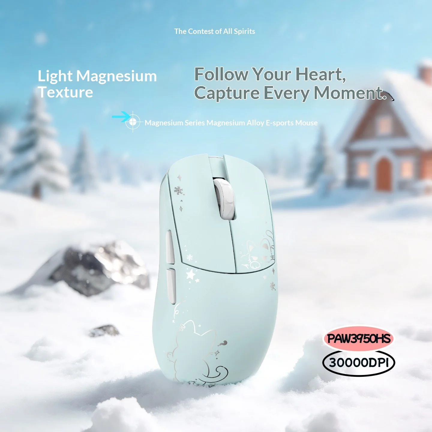 Mouse Gamer Sem Fio WLMOUSE Ying Magnesium com Taxa de Polling
