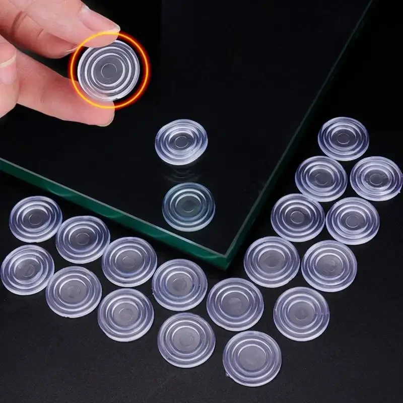 10Pcs 18/24mm Soft Anti Slip Pads Round Glass Table Top Bumpers Non Adhesive Bumpers Pad Plastic Suction Pad for Table Glass Top table top pads
