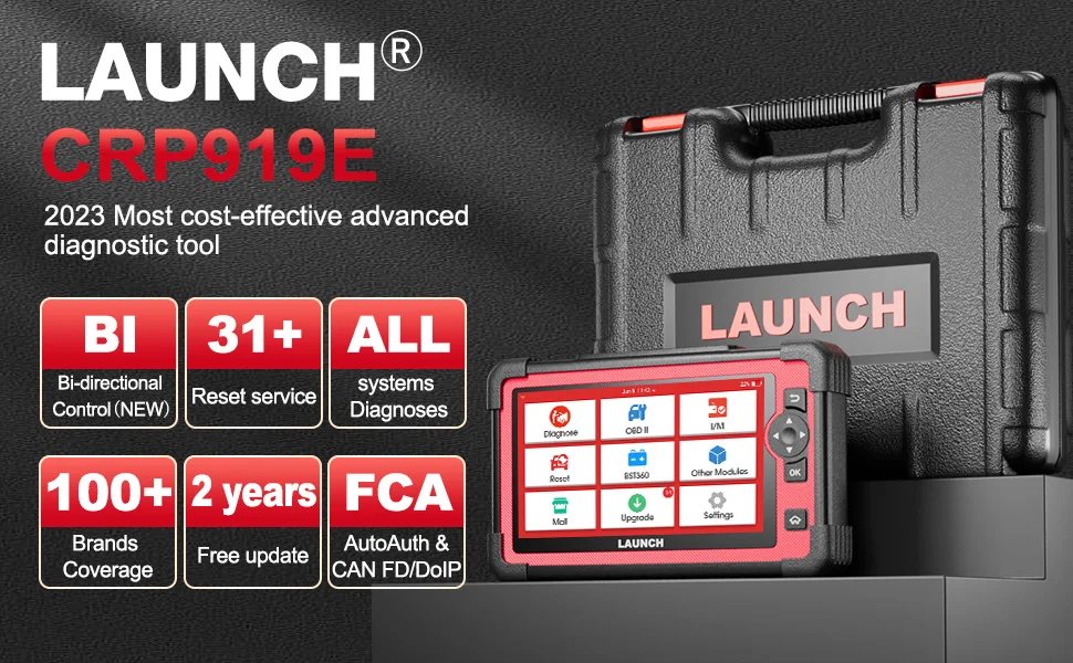 LAUNCH X431 PRO Elite OBD2 Scanner Scan Tool with CANFD DOIP Automotive Diagnostic Tool ECU Coding Full System,37+ Resets,FCA
