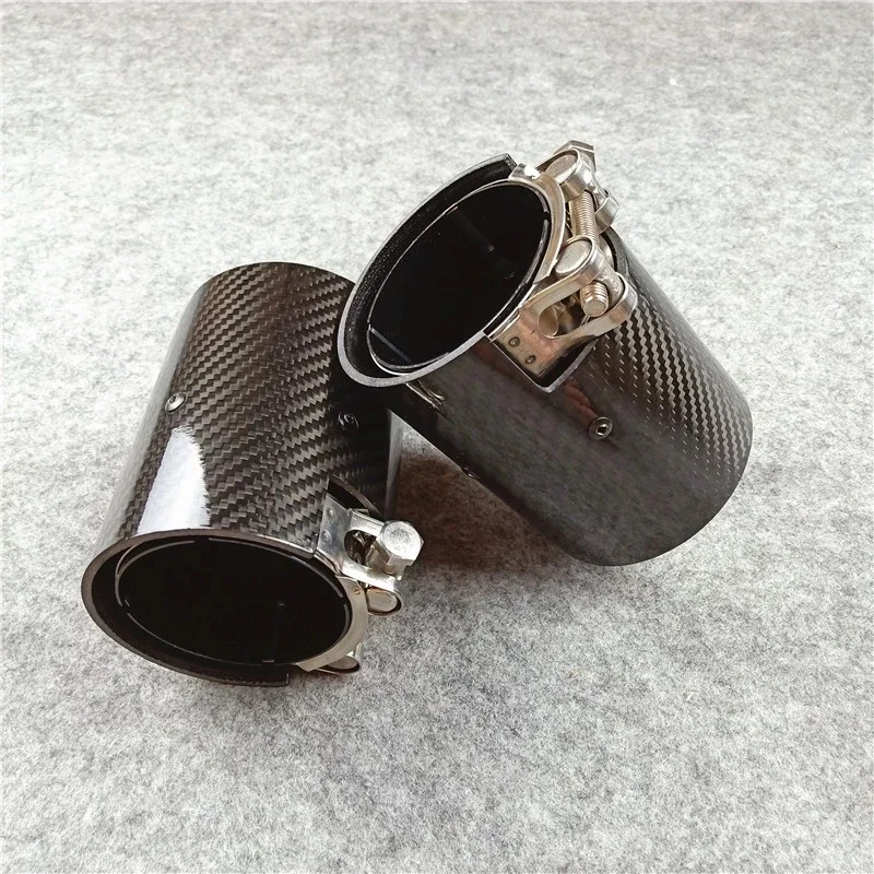 Exhaust Pipe Tip One Piece Black M2 M3 M4 M5 Performance Carbon Exhaust Tips For Bmw F87 F80 F82 F83 F90 Muffle Nozzles Tails