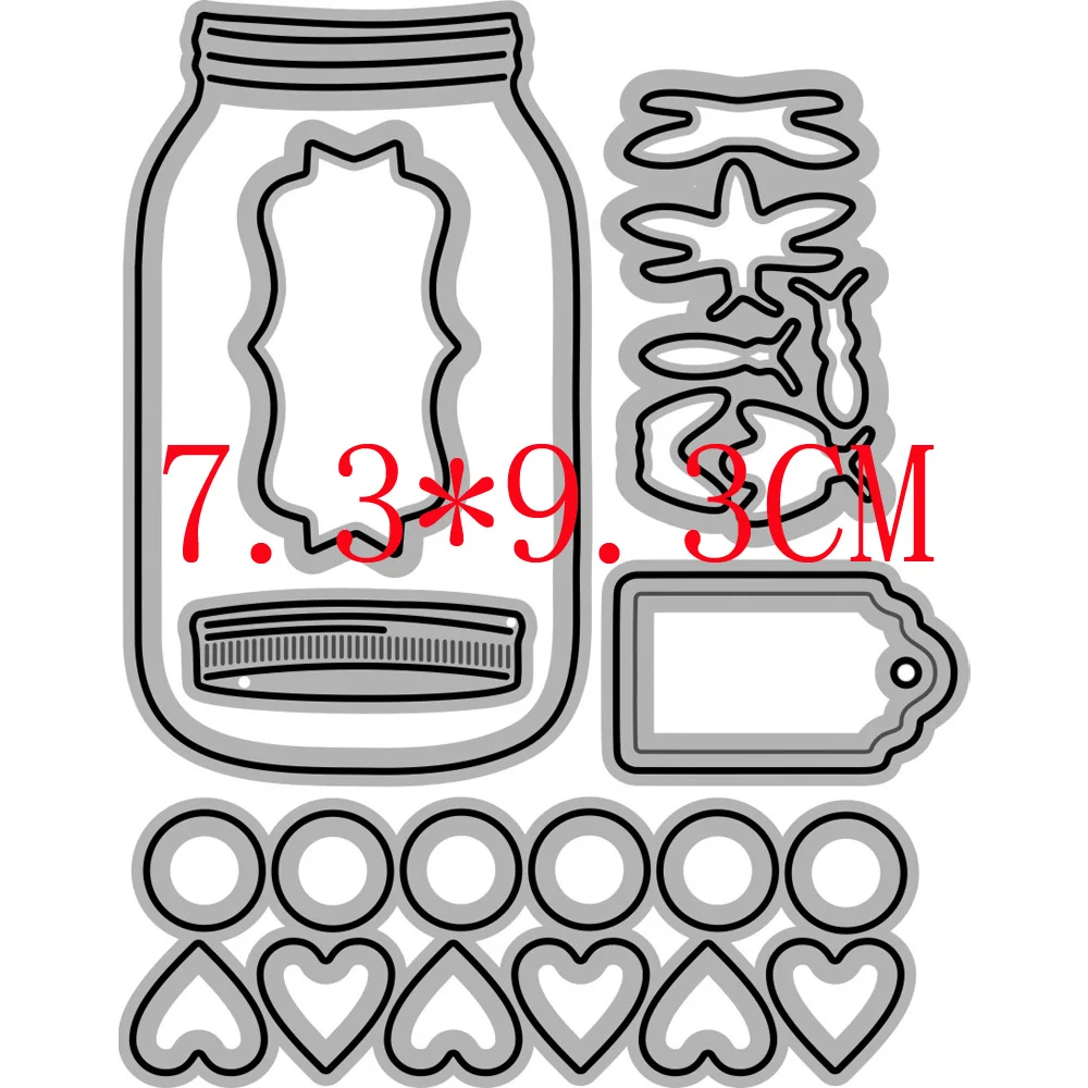 2023 AliliArts Metall Schneiden Stirbt Mason Jar & Blume diy Scrapbooking Fotoalbum Dekorative Präge Paper Werden Handwerk Sterben