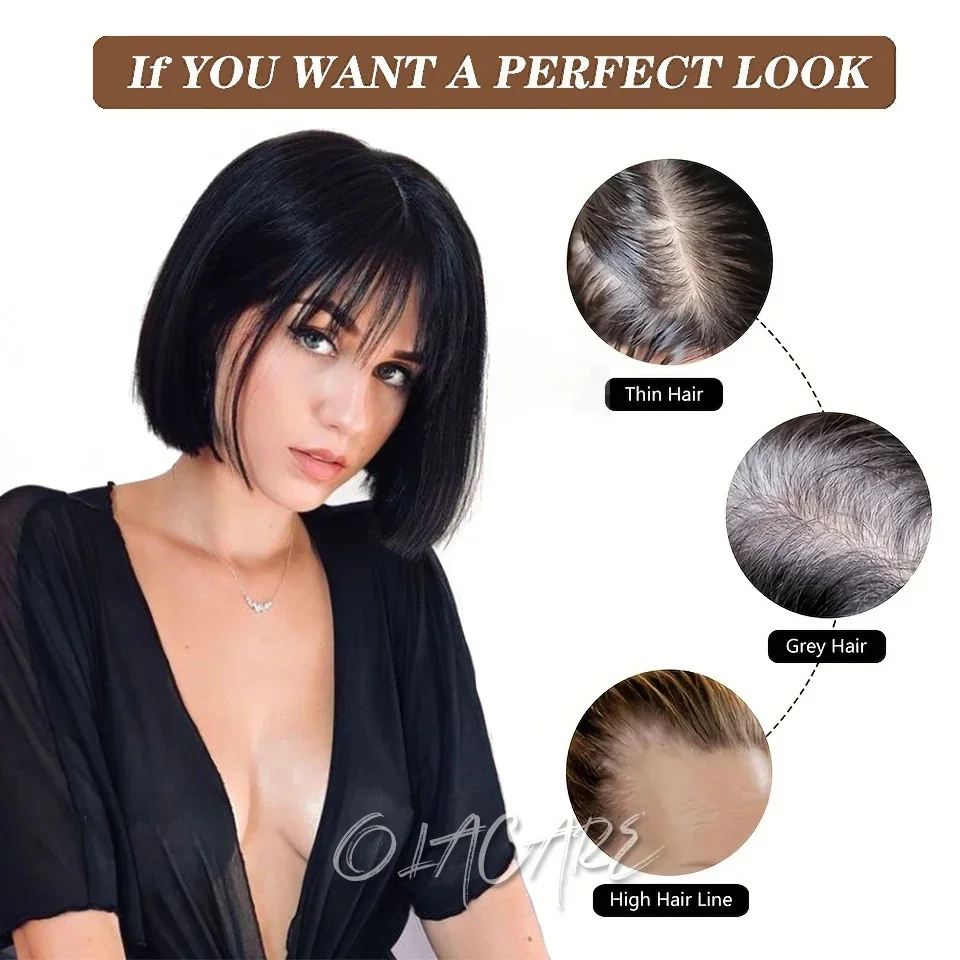 Synthetic Hair Clip In Bangs Extension for Women