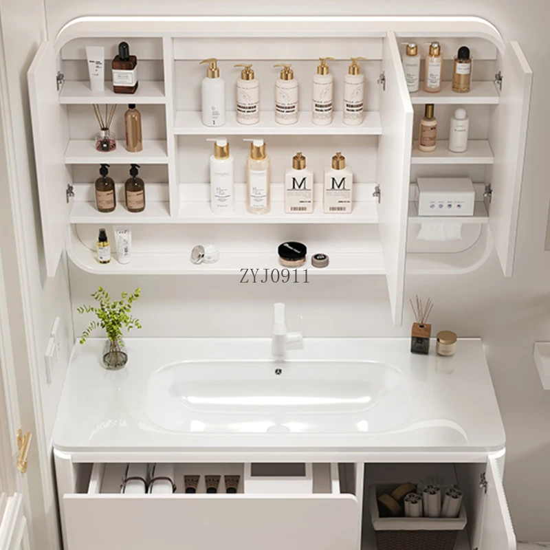 Bathroom Cabinet Washbasin Drawer Salon Station Multipurpose Multifunction Home Furniture Closed Storage Toilet Wc Column Shelf