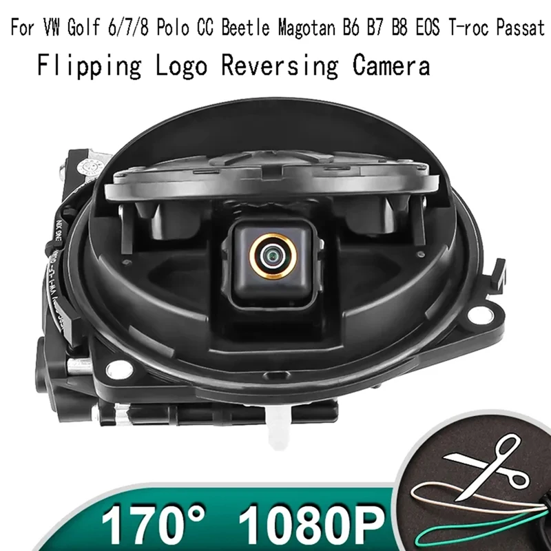 

Car Flipping Logo Reversing Camera Rear View Camera For VW Golf 6/7/8 Polo CC Beetle Magotan B6 B7 B8 EOS T-Roc Passat