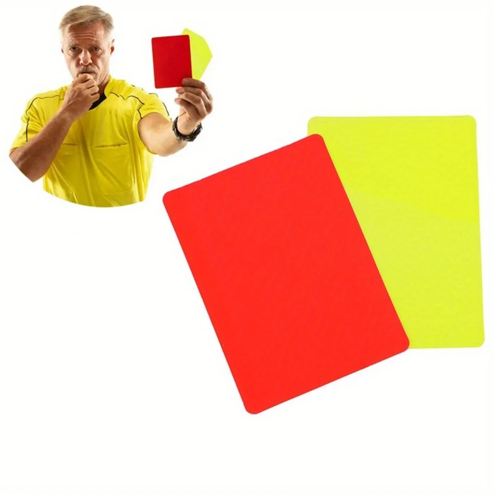 Football Referee Red and Yellow Card Tools Professional Football Match Referee Tools 2Pcs