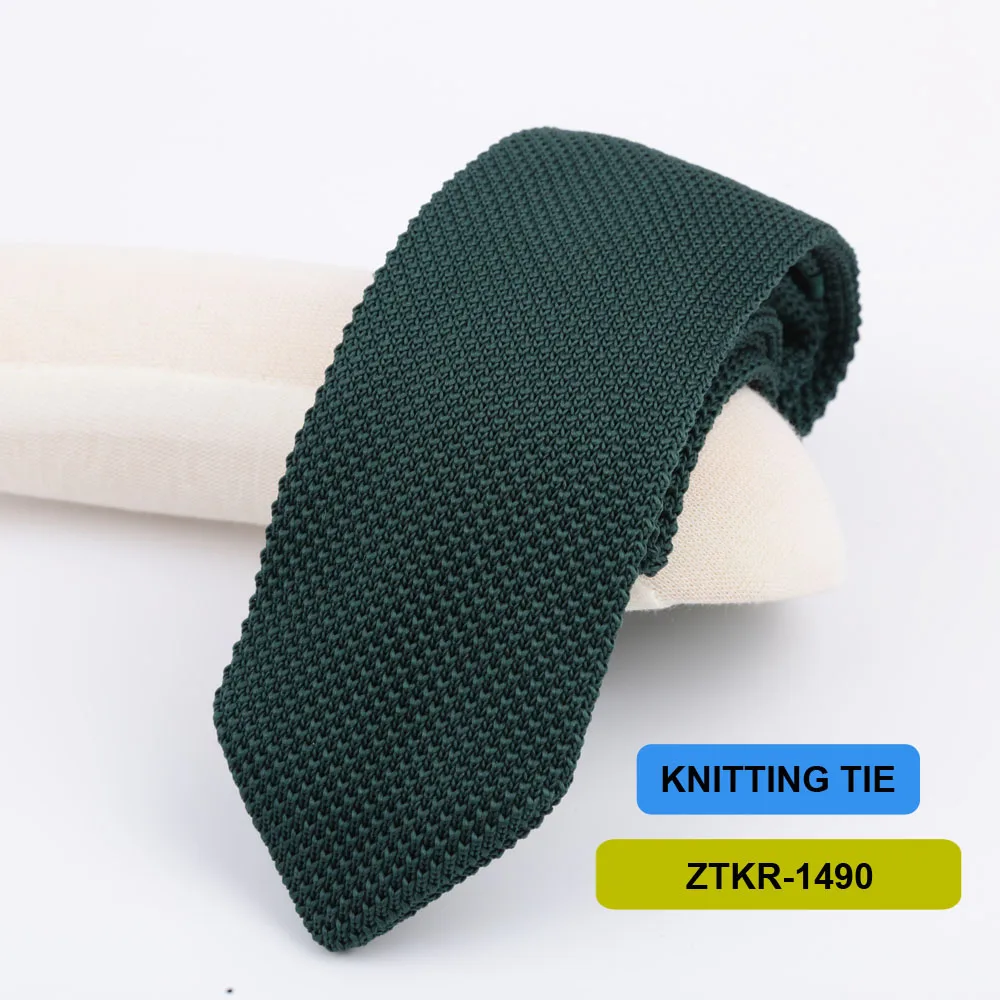 7 cm gestrickte Krawatten für Männer, schlanke modische Krawatten, gestreift, einfarbig, schwarz, rot, Strickkrawatte für Männer, Hochzeit, Alltag, lässig, Hals-Krawatte – Detail 31