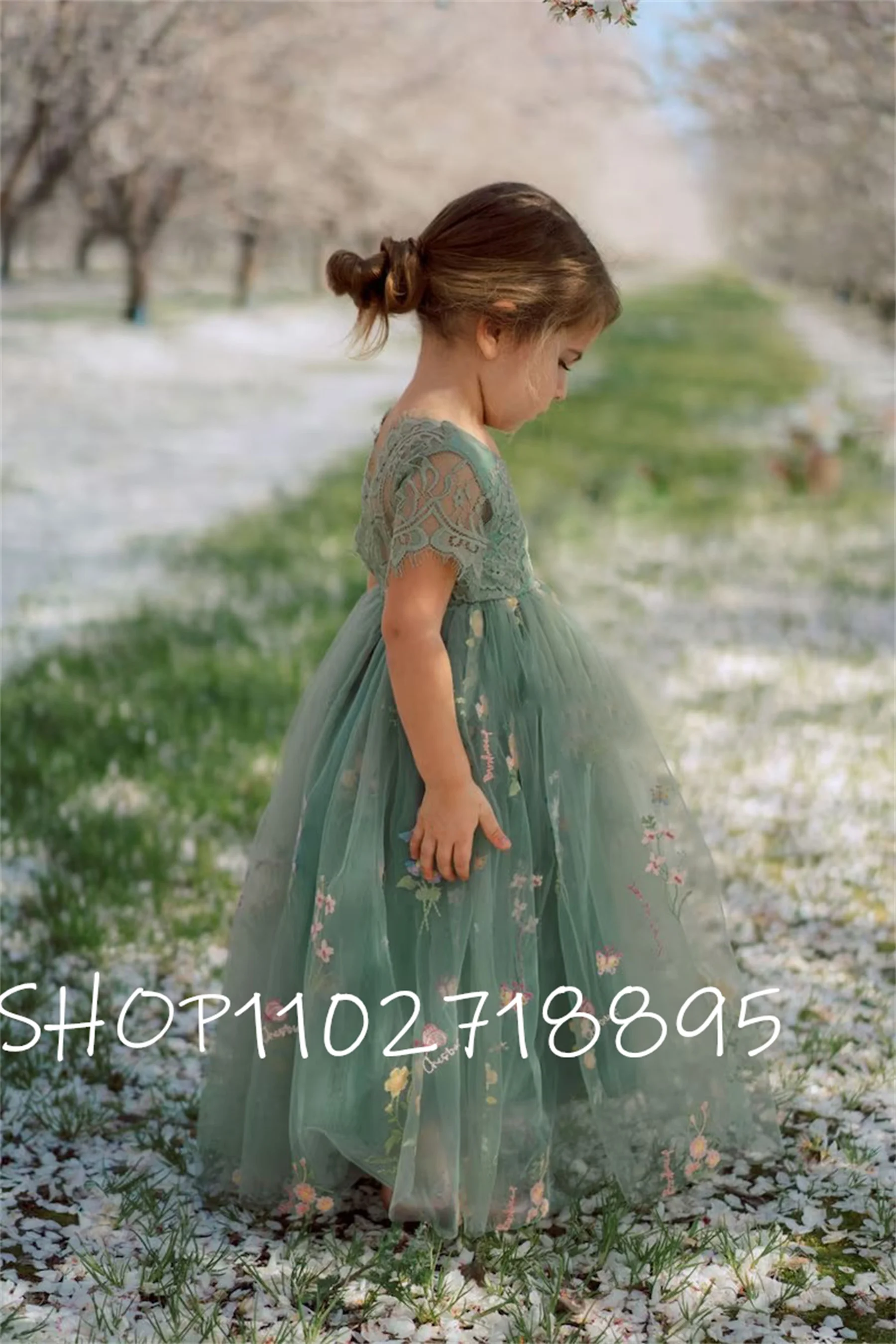 green emerald velvet dress Nellie Ruffle Maxi Dress - Sage main image 1