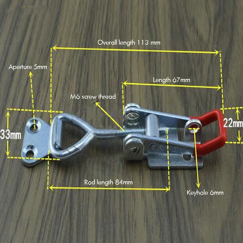 Holding 180KG Hasp Fastener with keyhole,Toggle Latch,Lock,Hasp Catch-Trailer Industrial