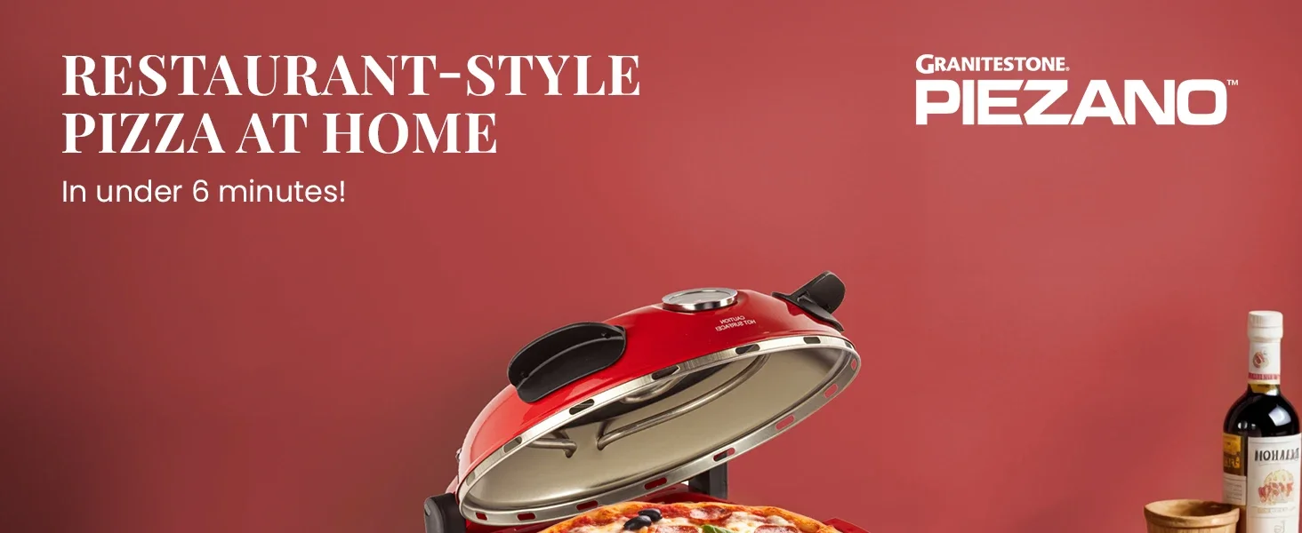 Description Picture 4 of itemCrispy Crust Pizza Oven by Granitestone – Electric Pizza Oven Indoor Portable, 12 Inch Indoor Pizza Oven Countertop, Piz