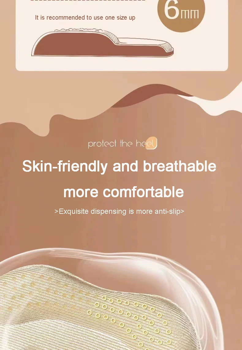 Silikon-Gel-Einlegesohlen für Schuhe, Damen, High-Heel-Liner, Griffe, Schutz, Aufkleber, Anti-Verschleiß, Schuh-Fersenpolster, Fußschmerzlinderung, Einsätze – Detail 22