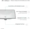 Plaisir 21 Rectangular Under-Mount Bathroom Sink 2