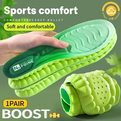 4D Latex High Elasticity Sport Insoles with Arch Support and Deodorizing Cushion - EU35 - 36(230mm) (Green)