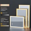 LUVODI Illuminated Bathroom Mirror Gold Frame Wall Mounted Bathroom Vanity Mirror with LED Lights 3 Color Dimming Defog 5